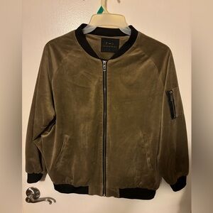 Suede bomber jacket
